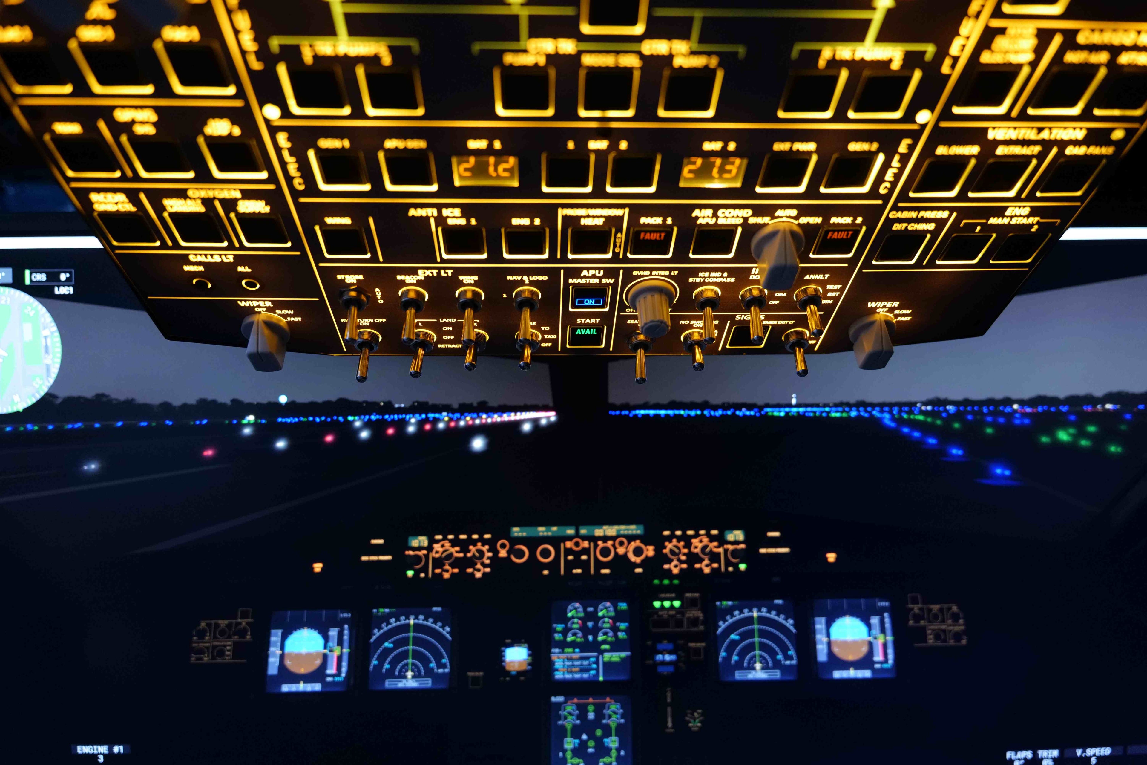 Rowsfire A107 Pro A320pro/A320 MAX Light Overhead Panel - Rowsfire