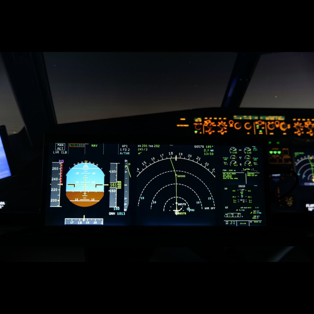 Rowsfire A108 V2 All-in-One PFD/ND Flight Deck Panel | MSFS2020 & MSFS2024-PreSale - Rowsfire
