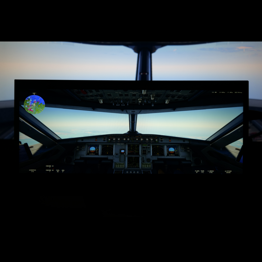 Rowsfire A108 V2 All-in-One PFD/ND Flight Deck Panel | MSFS2020 & MSFS2024-PreSale - Rowsfire
