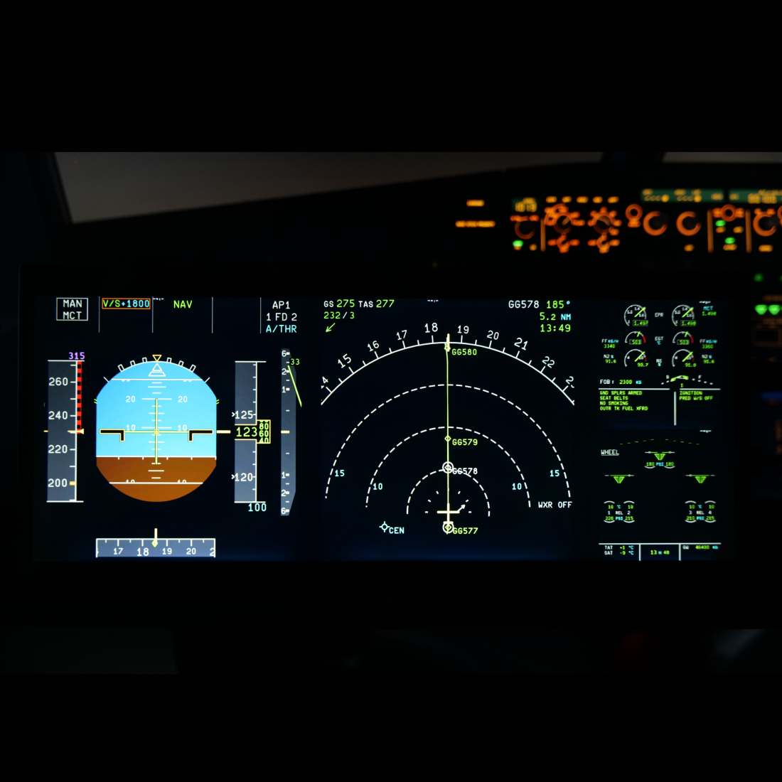 Rowsfire A108 V2 All-in-One PFD/ND Flight Deck Panel | MSFS2020 & MSFS2024-PreSale - Rowsfire