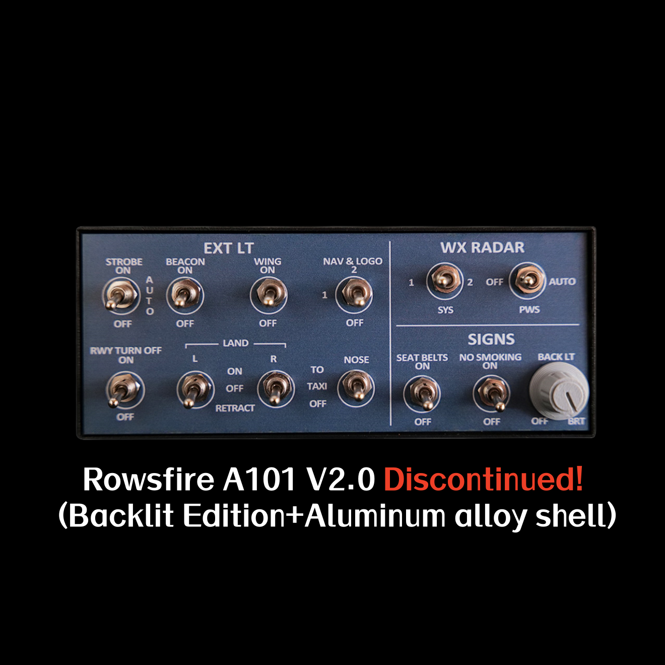 Rowsfire A101 A320 mini Light Overhead Panel (OVH) - Rowsfire