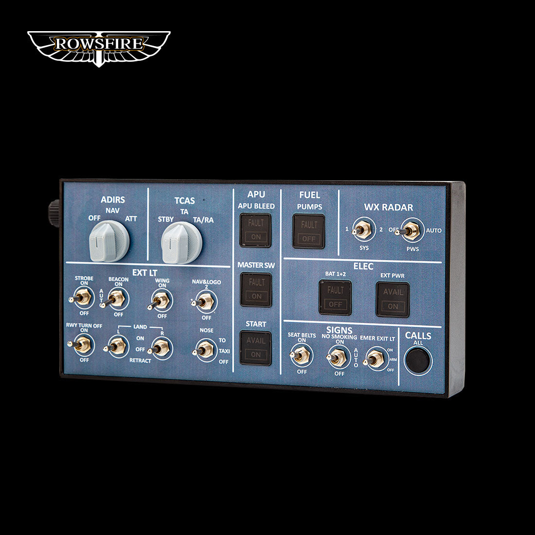 Rowsfire A102 A350/A320 mini Light Overhead Panel (OVH) - Rowsfire