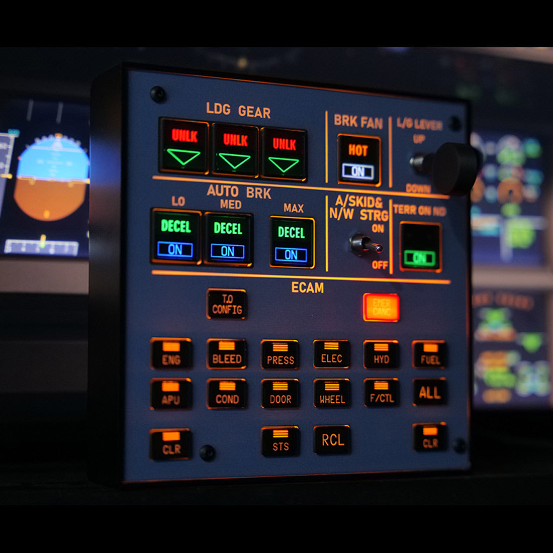 Rowsfire A103 A320/A310/A350/XECAM Landing Gear Indicator Integrated Panel - Rowsfire
