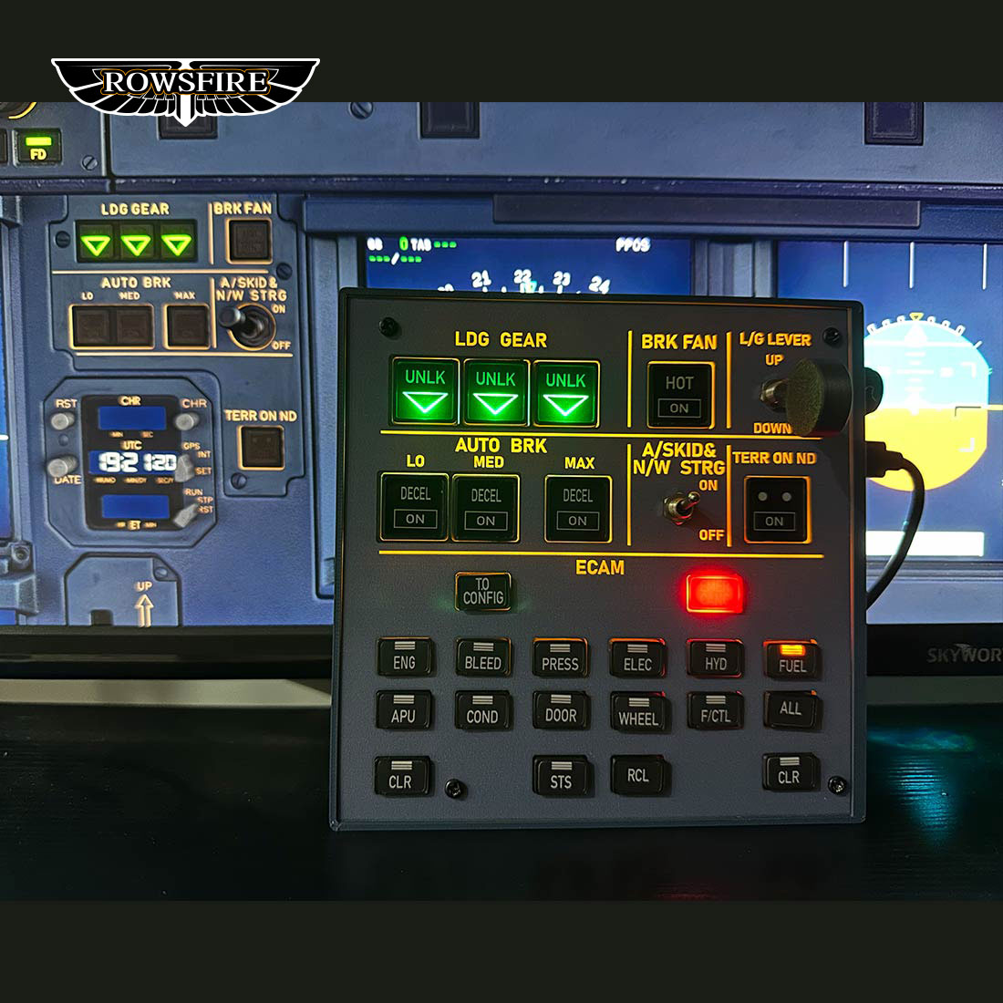 Rowsfire A103 A320/A310/A350/XECAM Landing Gear Indicator Integrated Panel - Rowsfire