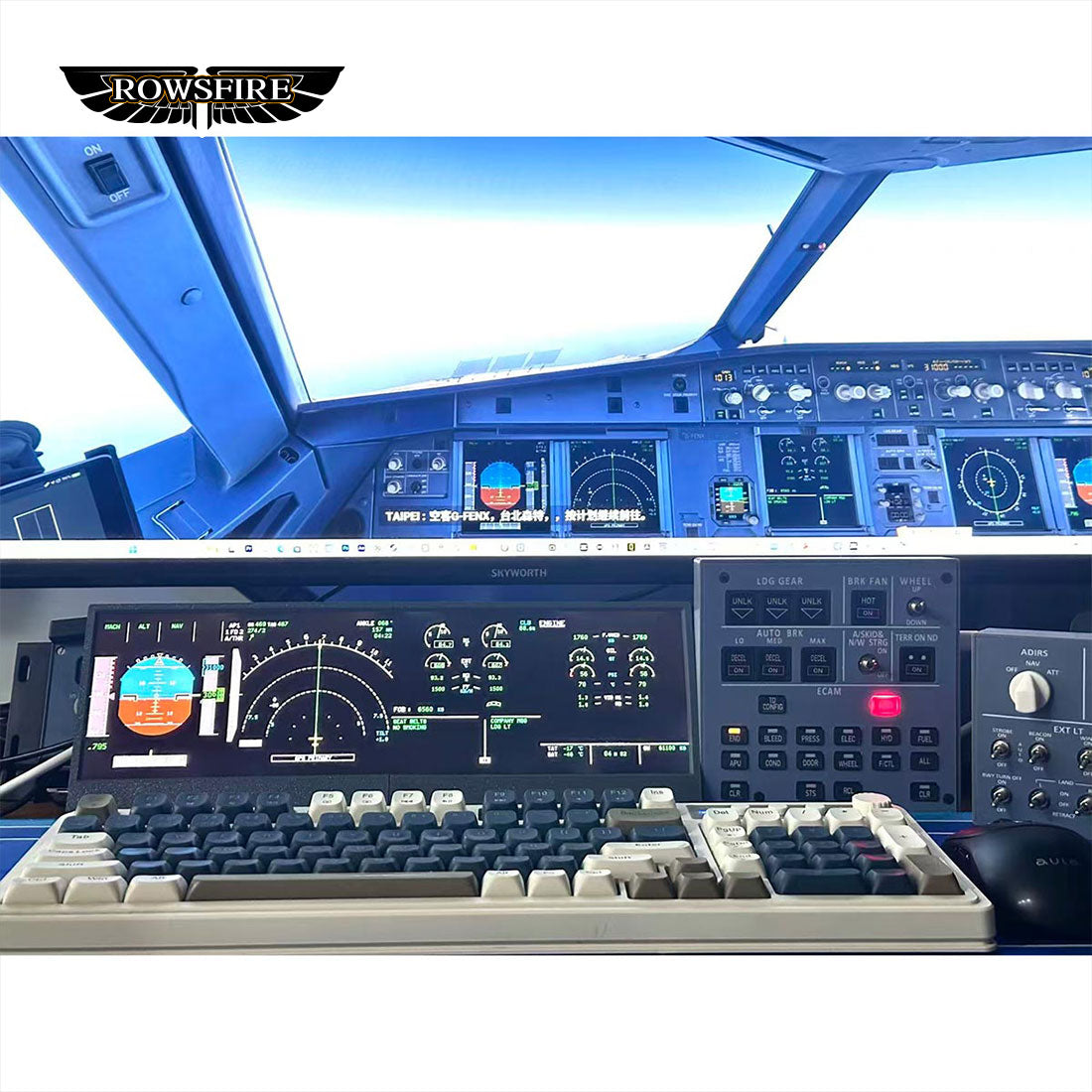 Rowsfire A103 A320/A310/A350/XECAM Landing Gear Indicator Integrated Panel - Rowsfire
