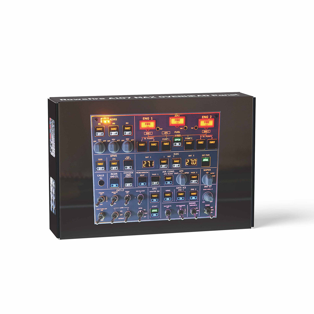 Rowsfire A107 A320pro/A320 MAX Light Overhead Panel (OVH)-V3.1 - Rowsfire