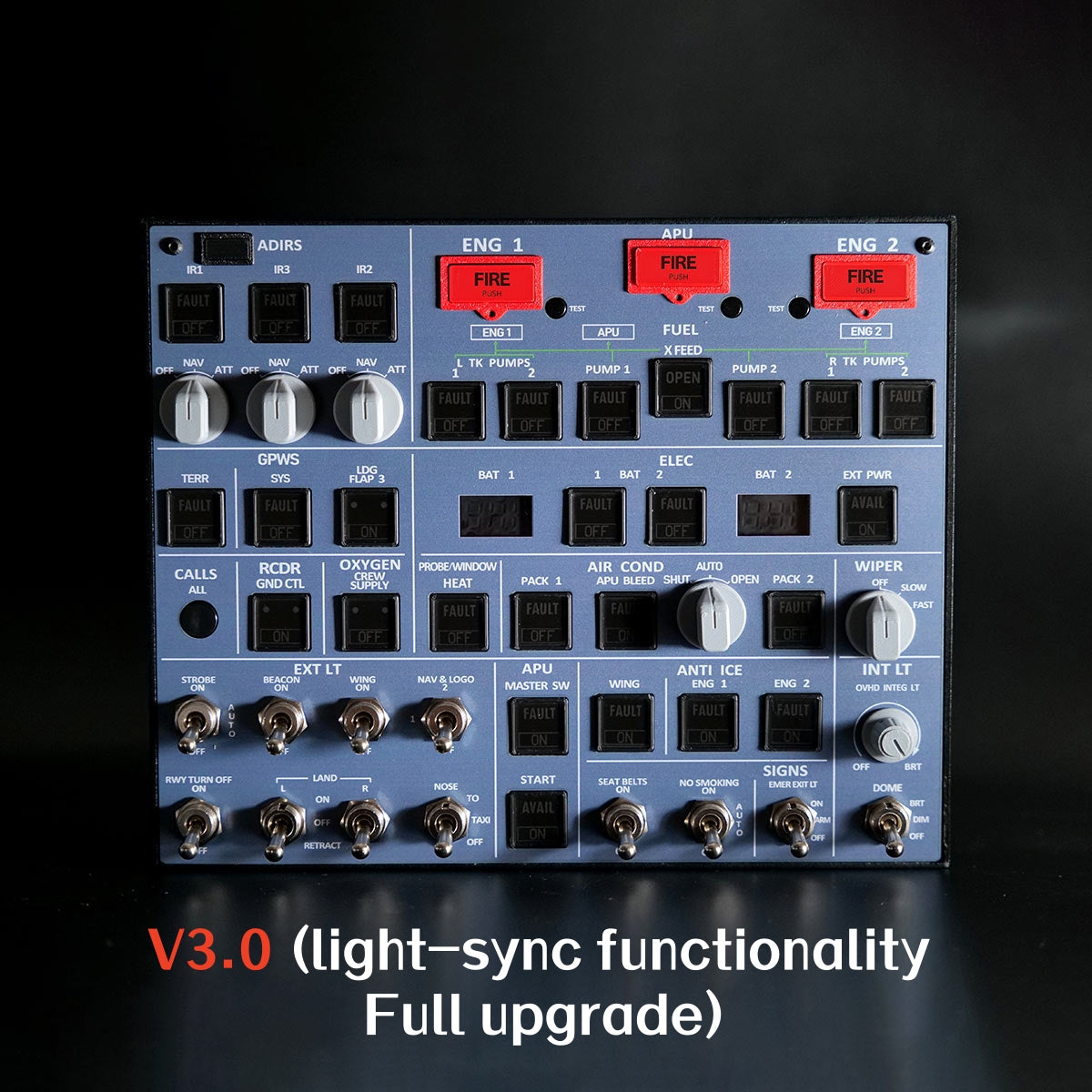 Rowsfire A107 A320pro/A320 MAX Light Overhead Panel (OVH)-Presale - Rowsfire