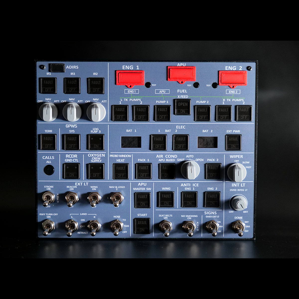 Rowsfire A107 A320pro/A320 MAX Light Overhead Panel (OVH)-Presale - Rowsfire