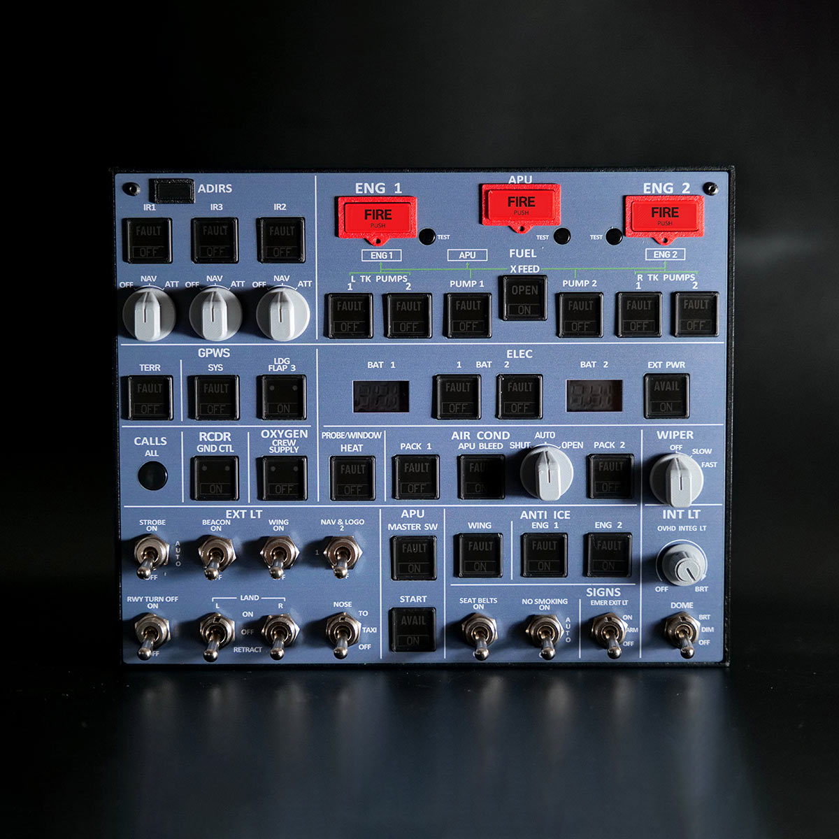 Rowsfire A107 A320pro/A320 MAX Light Overhead Panel (OVH)-Presale - Rowsfire