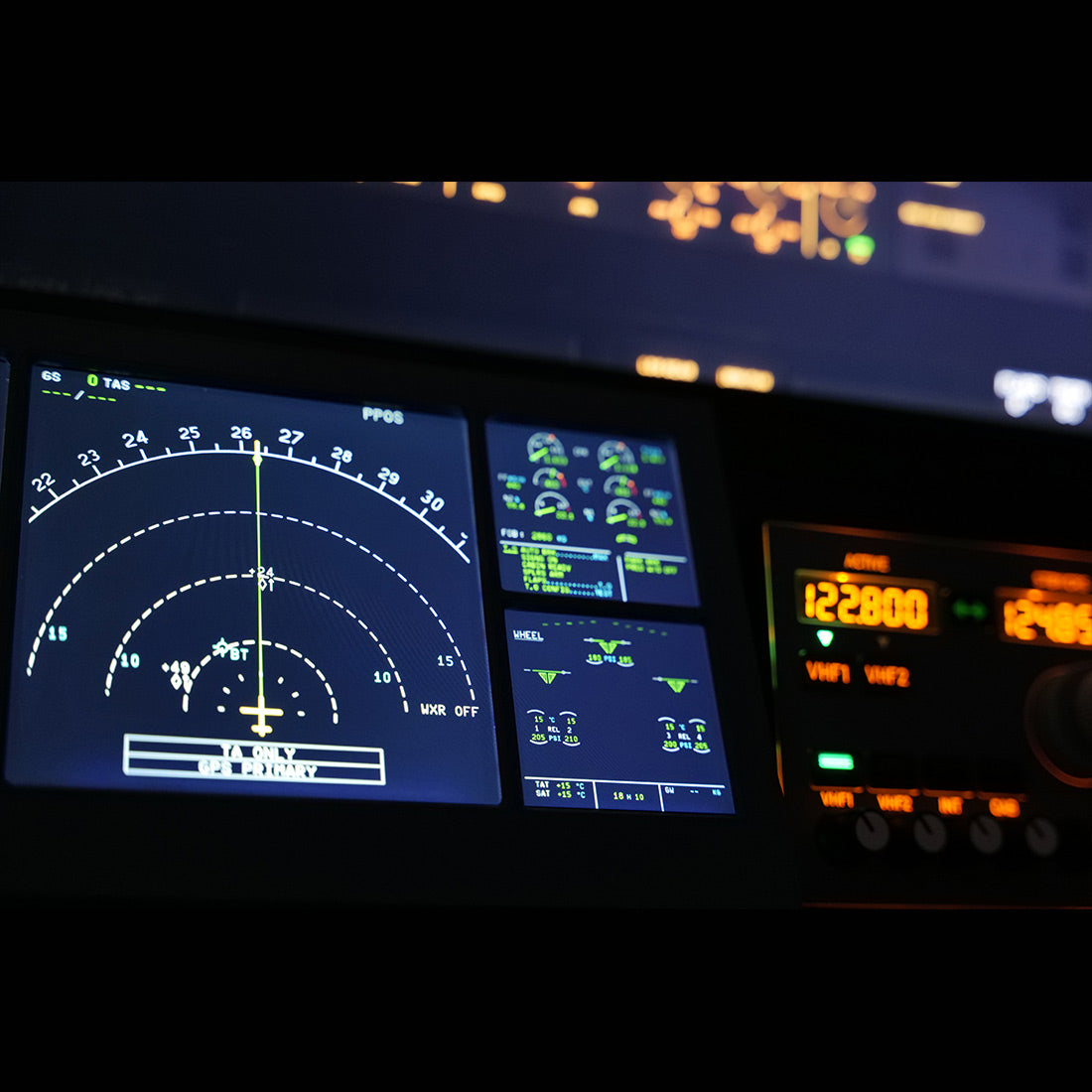 Rowsfire A108 A320/A350/A380 PFD ND ECAM EWD 4-in-1 Flight Display Panel - Rowsfire