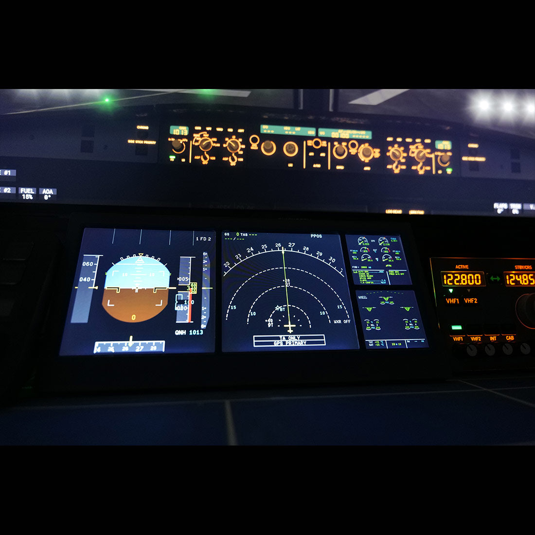 Rowsfire A108 A320/A350/A380 PFD ND ECAM EWD 4-in-1 Flight Display Panel