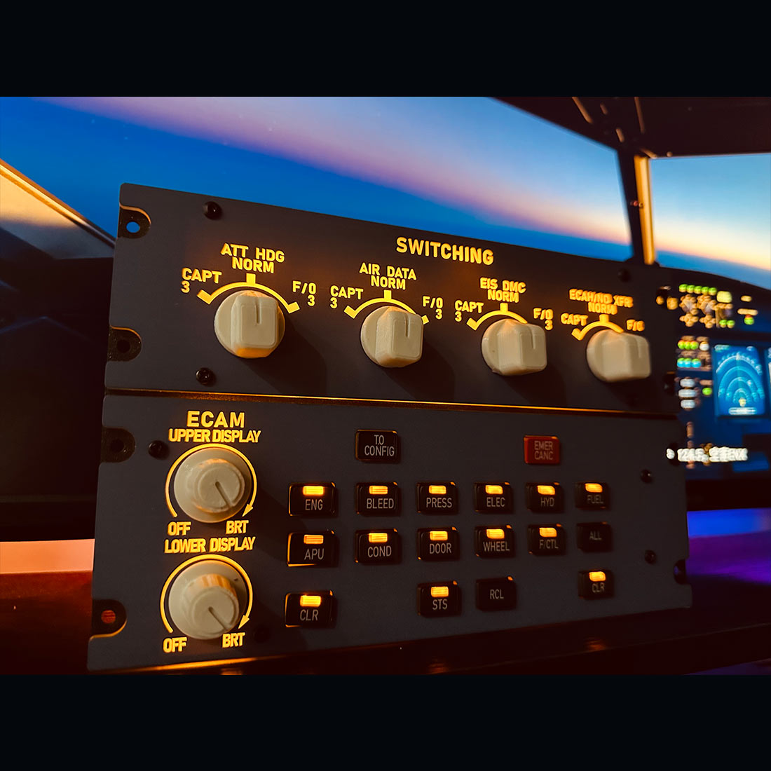 Rowsfire A109 A320 ECAM Panel - Rowsfire