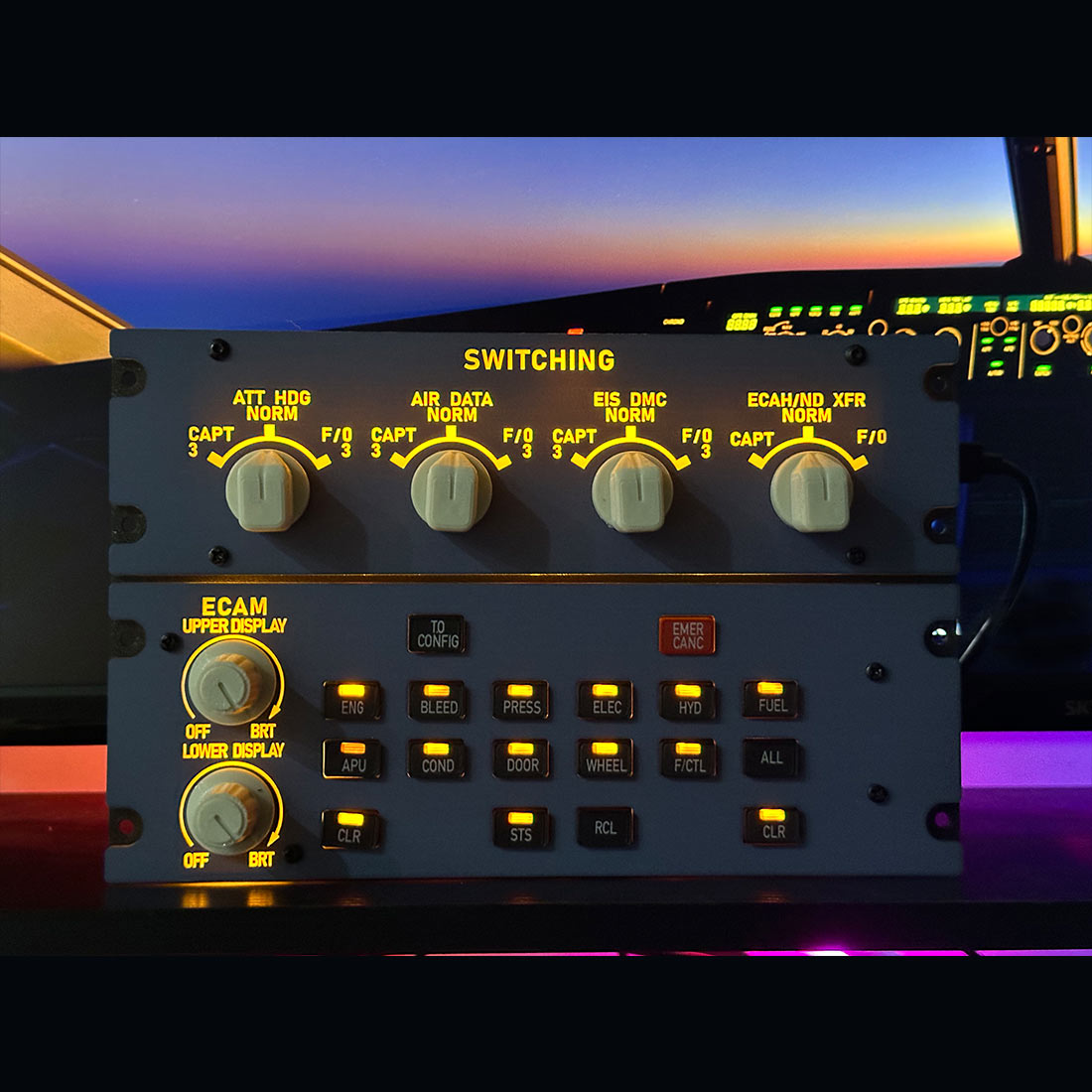 Rowsfire A109 A320 ECAM Panel - Rowsfire
