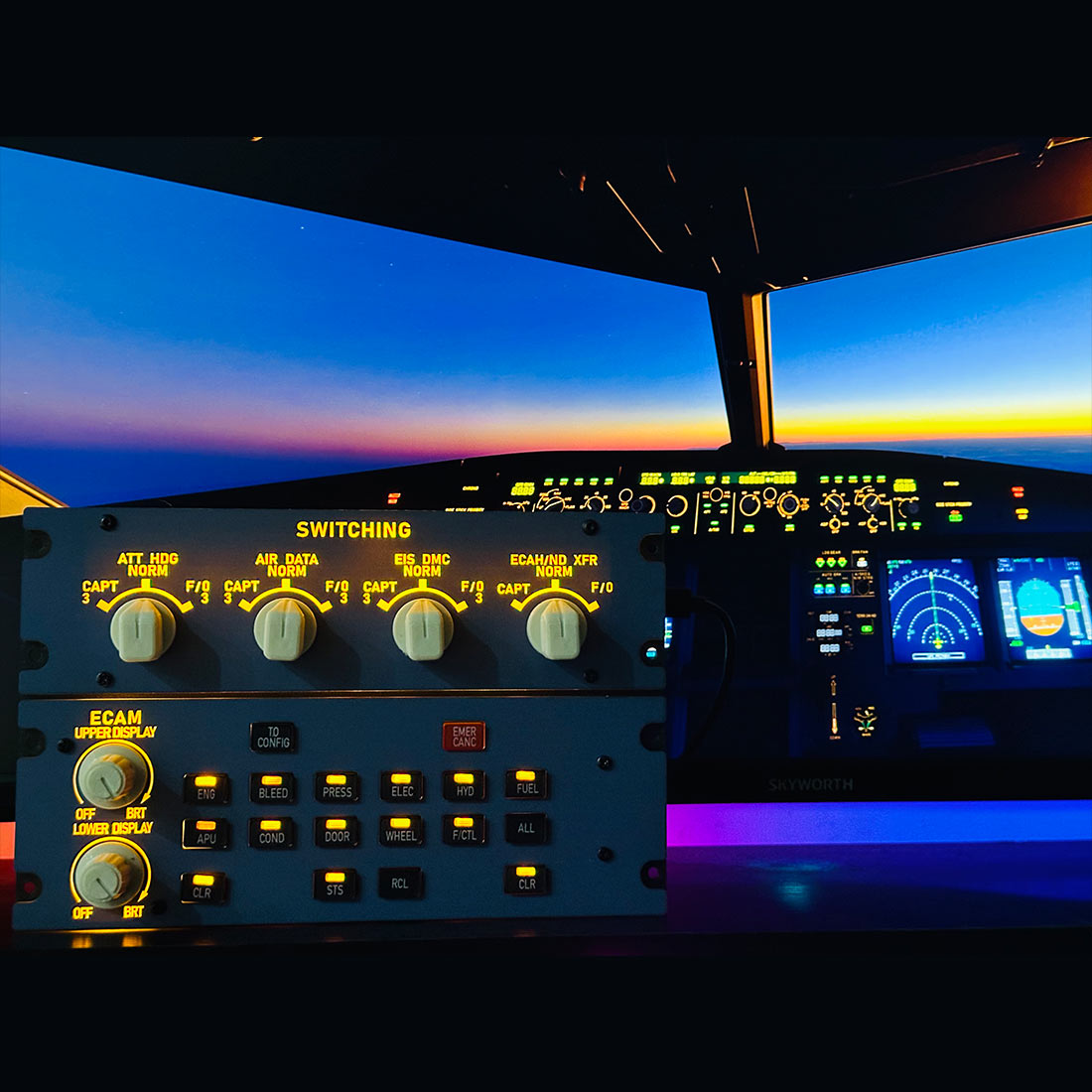 Rowsfire A109 A320 ECAM Panel - Rowsfire