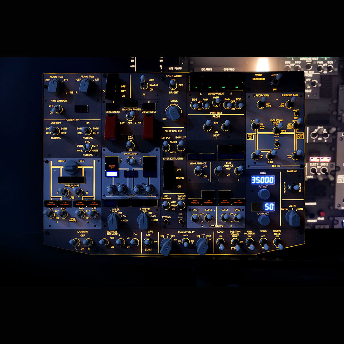Rowsfire B107 B737 Overhead Panel-Presale - Rowsfire