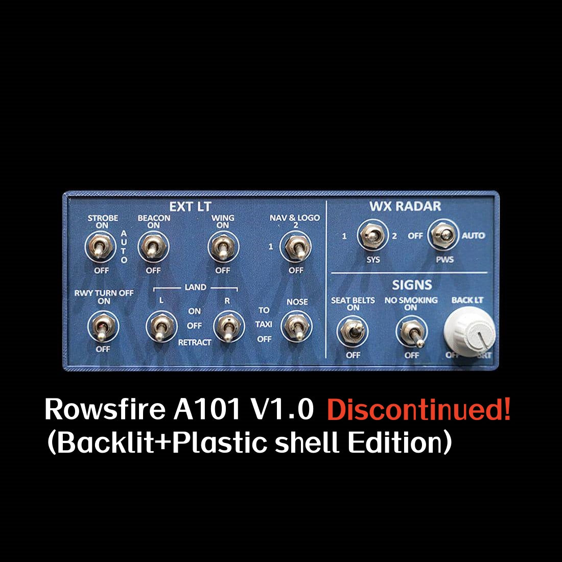 Rowsfire A101 A320 mini Light Overhead Panel (OVH) - Rowsfire