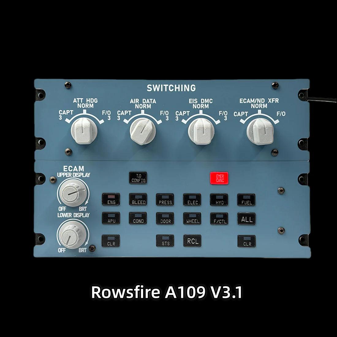 Rowsfire A109 1:1 Scale ATT-ADIRS-EIS Integrated Panel - Rowsfire