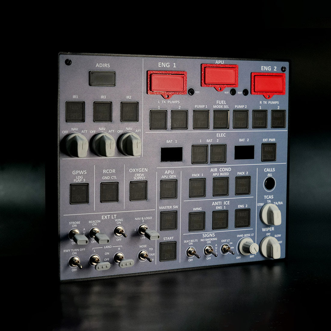 Rowsfire A107 A320pro/A320 MAX Light Overhead Panel (OVH) - Rowsfire