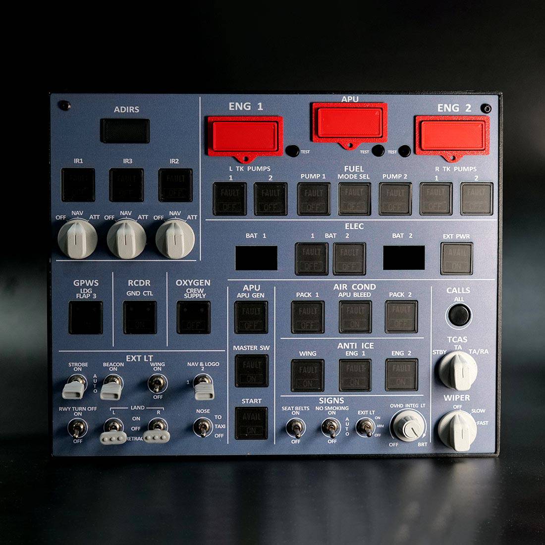 Rowsfire A107 A320pro/A320 MAX Light Overhead Panel (OVH) - Rowsfire