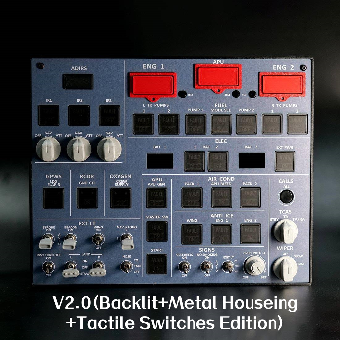 Rowsfire A107 A320pro/A320 MAX Light Overhead Panel (OVH)-Presale - Rowsfire