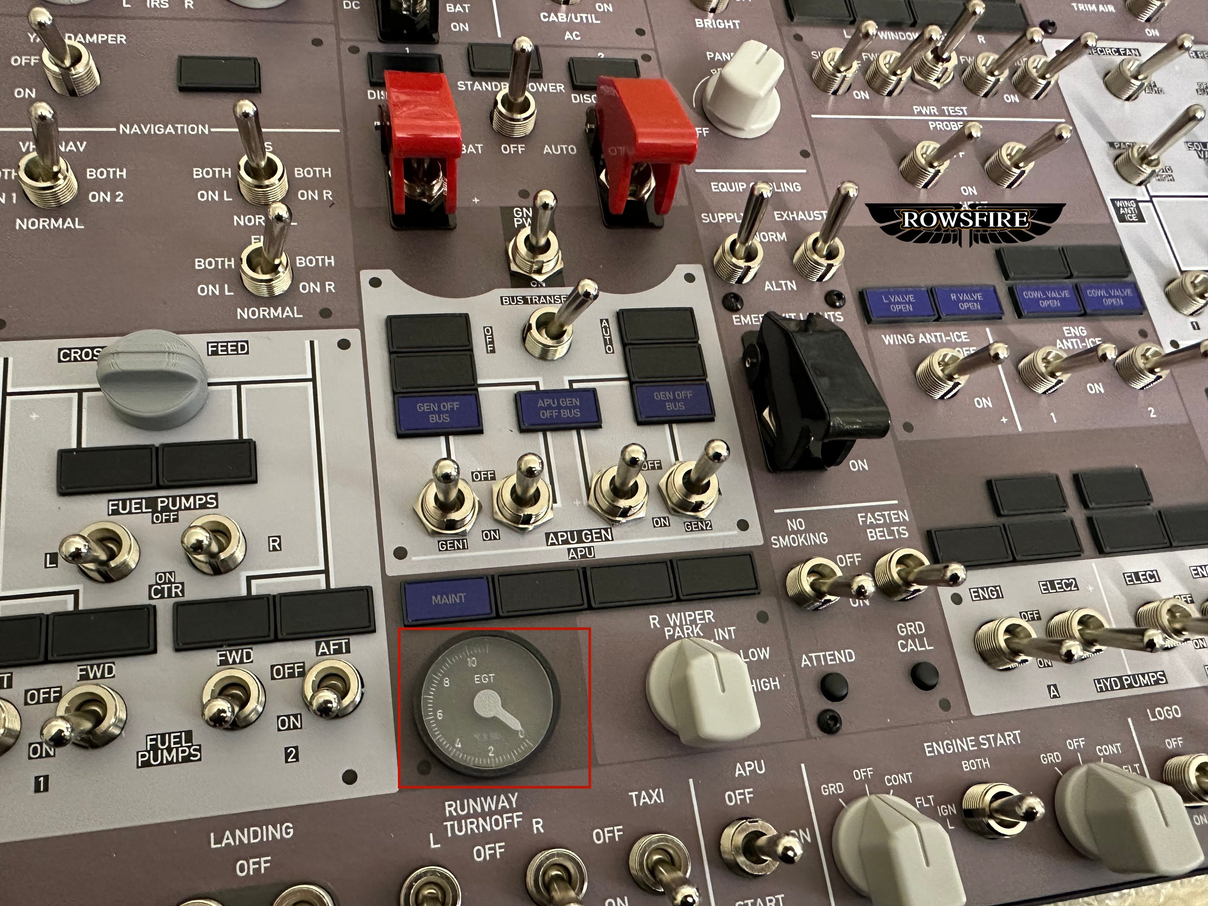 Rowsfire B107 B737 Overhead Panel-Presale - Rowsfire