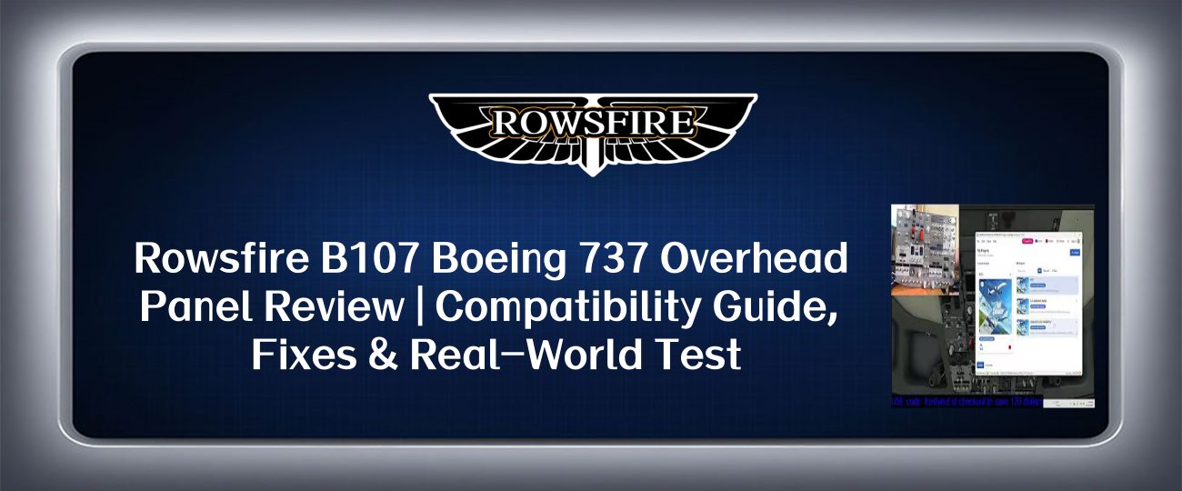 Rowsfire B107 Boeing 737 Overhead Panel Review | Compatibility Guide, Fixes & Real-World Test