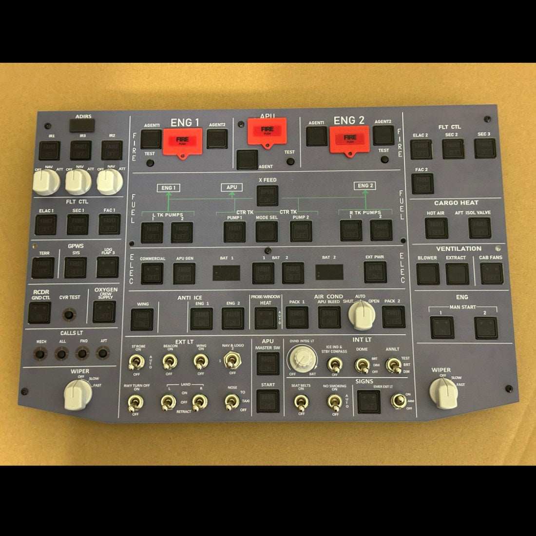 Rowsfire A107 Pro A320pro/A320 MAX Light Overhead Panel - Rowsfire