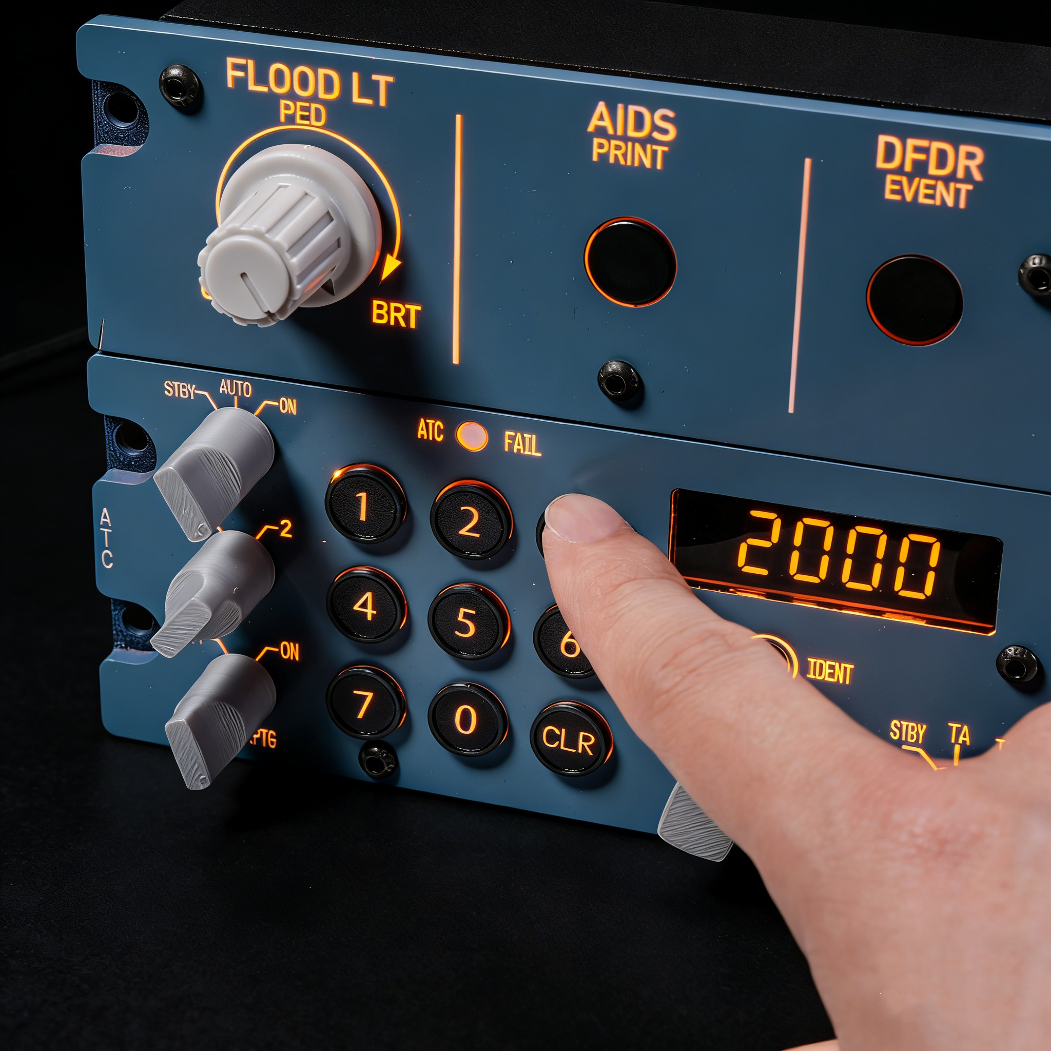 Rowsfire A113 1:1 Scale CKPT-LT+DFOR+ATC Integrated Panel - Rowsfire