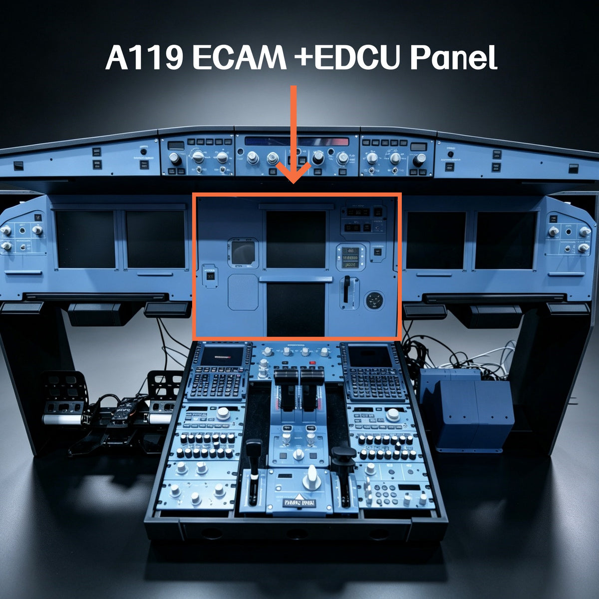 Rowsfire A119 A320 ECAM Display Panel — 1:1 Scale