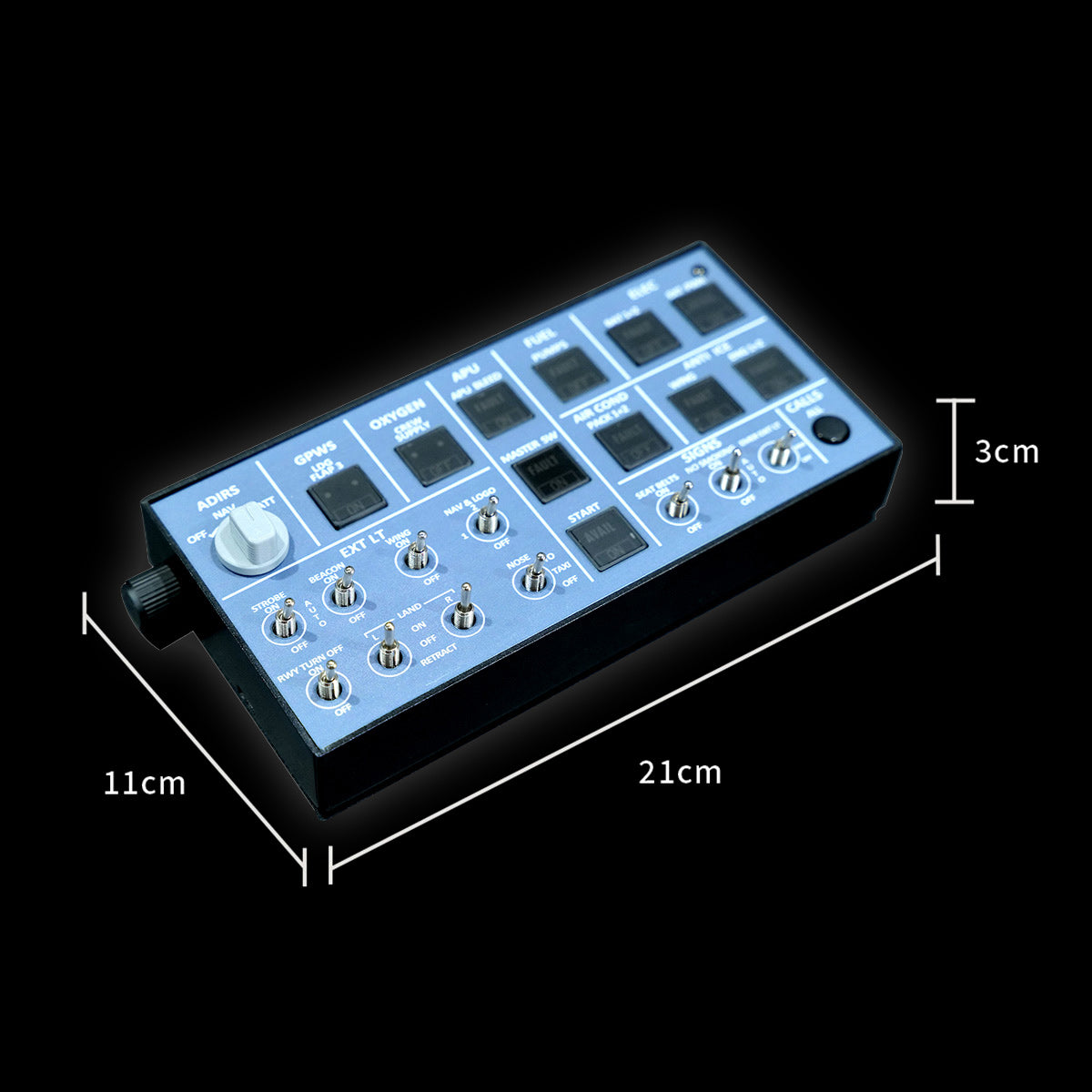 Rowsfire A106 A320 Overhead Panel | Backlit Aluminum, MSFS
