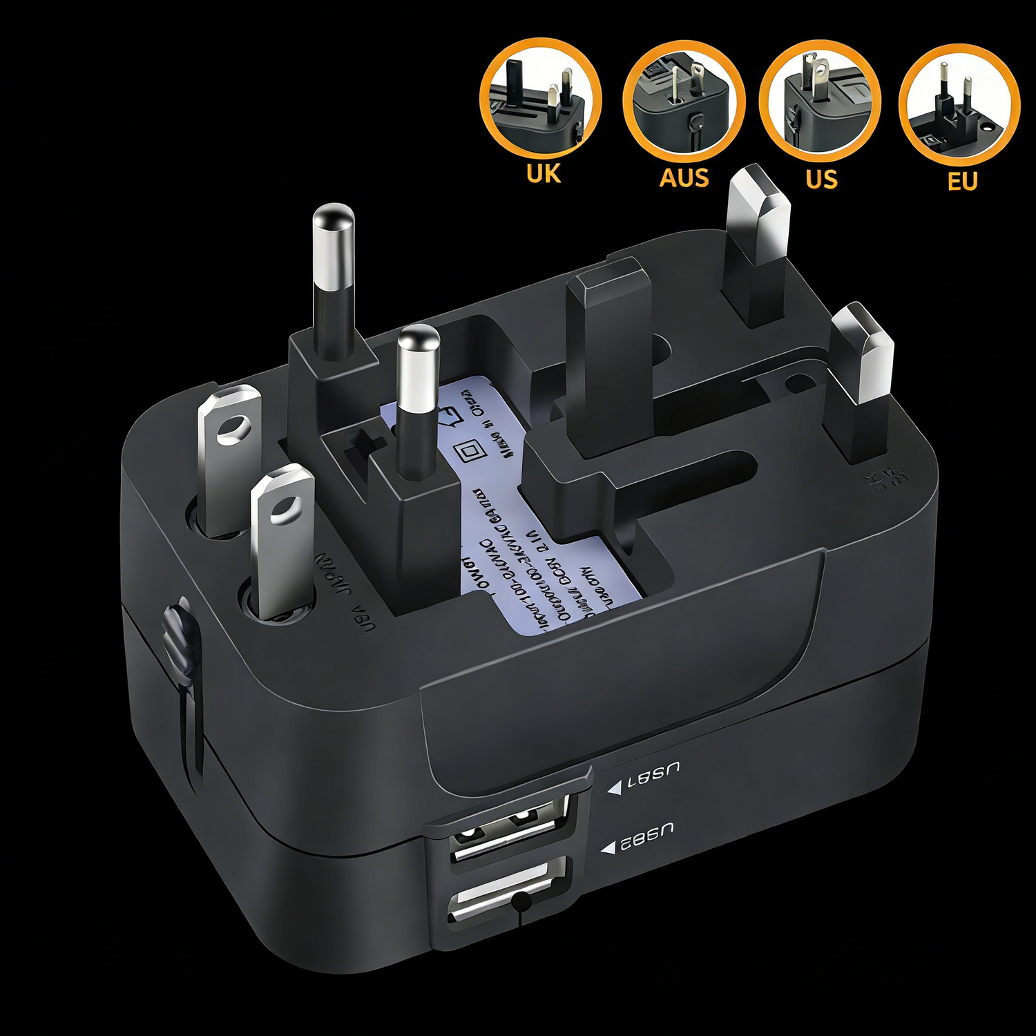 Rowsfire 13-Port Independent Control USB 3.0 Hub with Global Universal Power Adapter