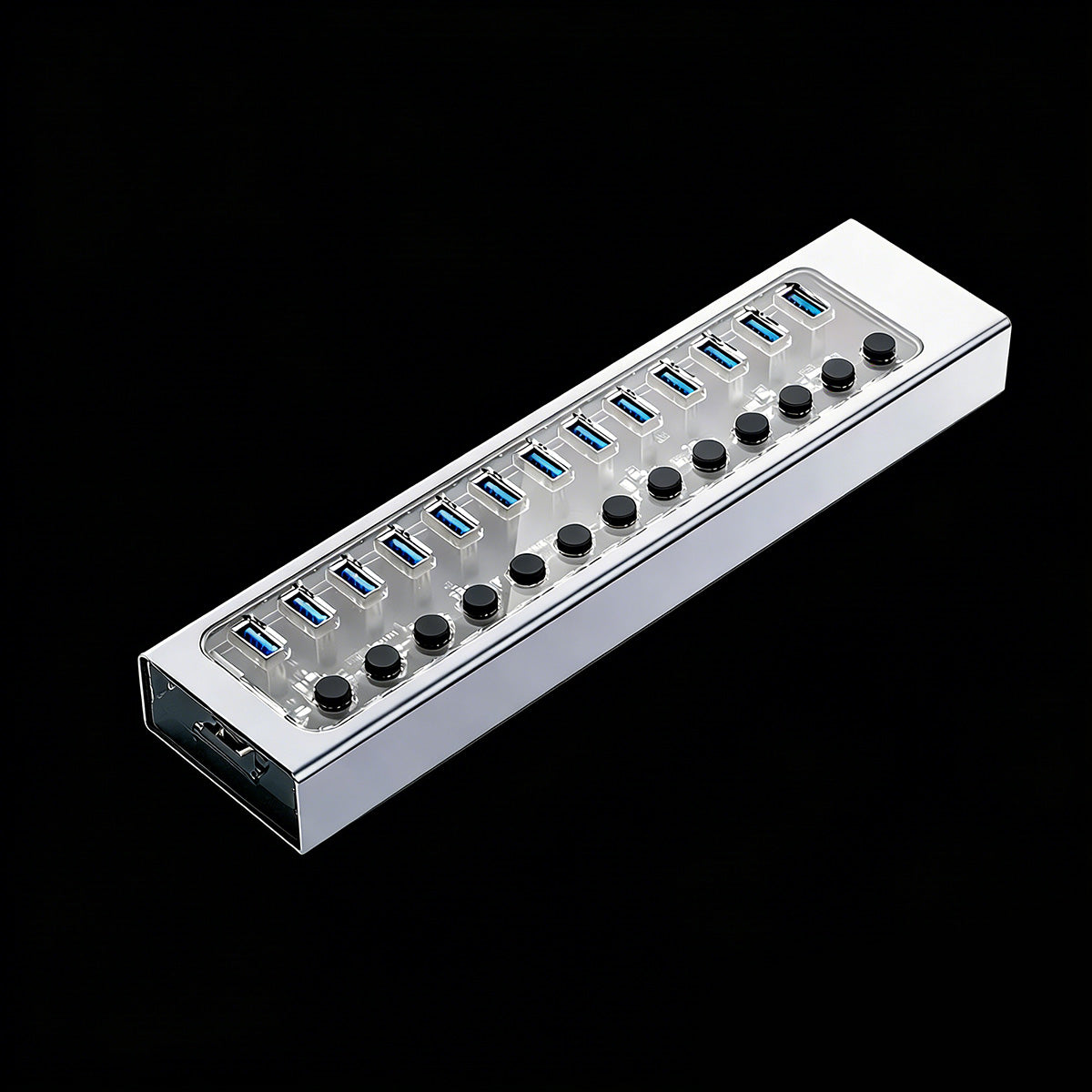 Rowsfire 13-Port Independent Control USB 3.0 Hub with Global Universal Power Adapter