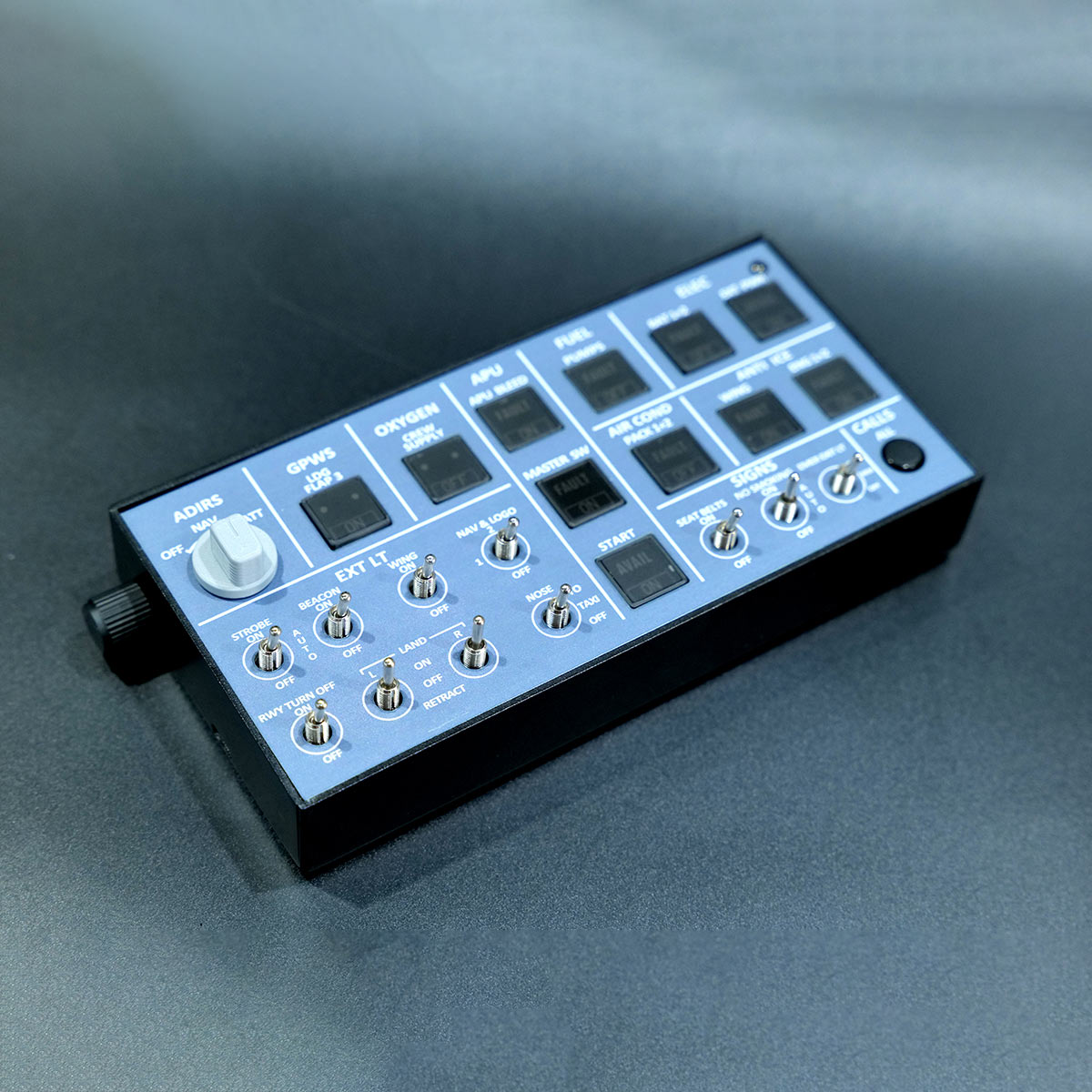 Rowsfire A106 A320 Overhead Panel | Backlit Aluminum, MSFS