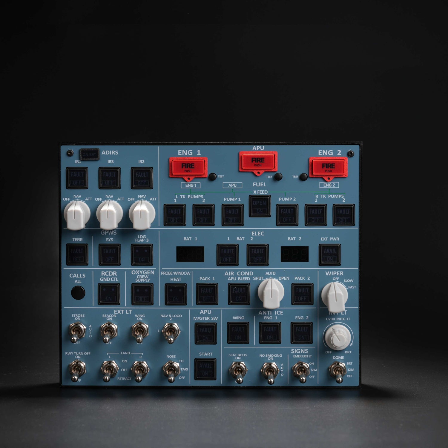 Rowsfire A107 A320pro/A320 MAX Light Overhead Panel (OVH)-V3.1 - Rowsfire