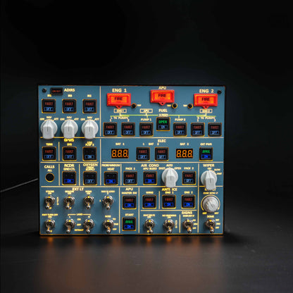 Rowsfire A107 A320pro/A320 MAX Light Overhead Panel (OVH)-V3.1 - Rowsfire