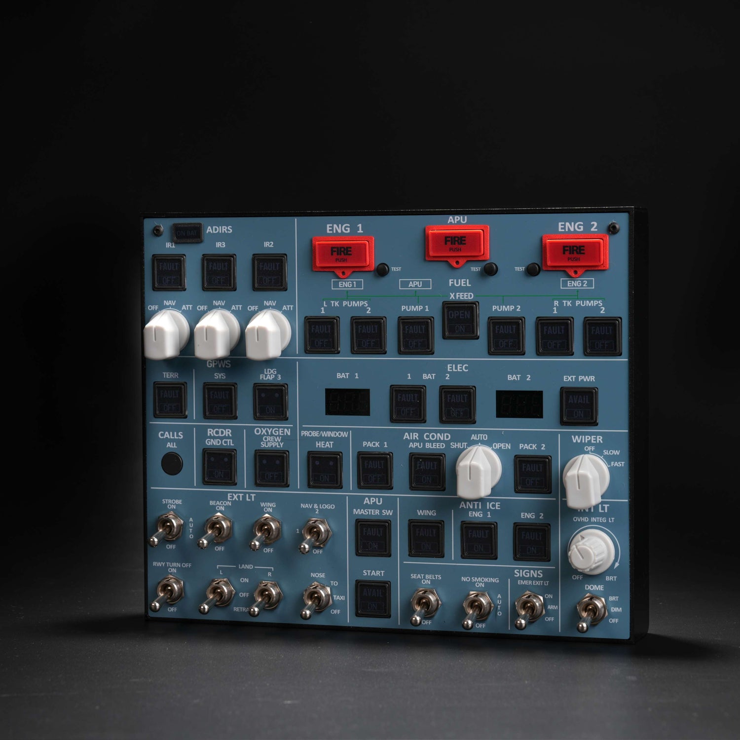 Rowsfire A107 A320pro/A320 MAX Light Overhead Panel (OVH)-V3.1 - Rowsfire