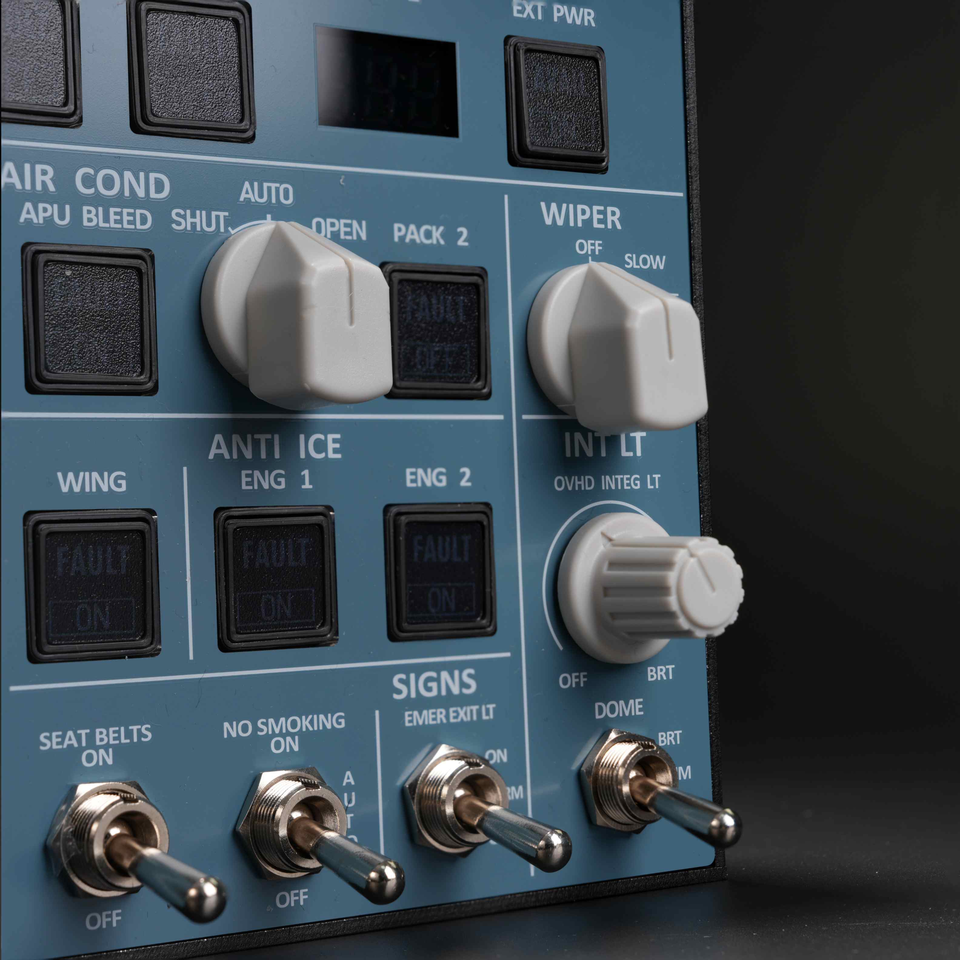 Rowsfire A107 A320pro/A320 MAX Light Overhead Panel (OVH)-V3.1 - Rowsfire