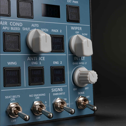 Rowsfire A107 A320pro/A320 MAX Light Overhead Panel (OVH)-V3.1 - Rowsfire