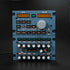 Front view of the Rowsfire A111 1:1 A320 radio management and audio control panel with orange frequency displays lit