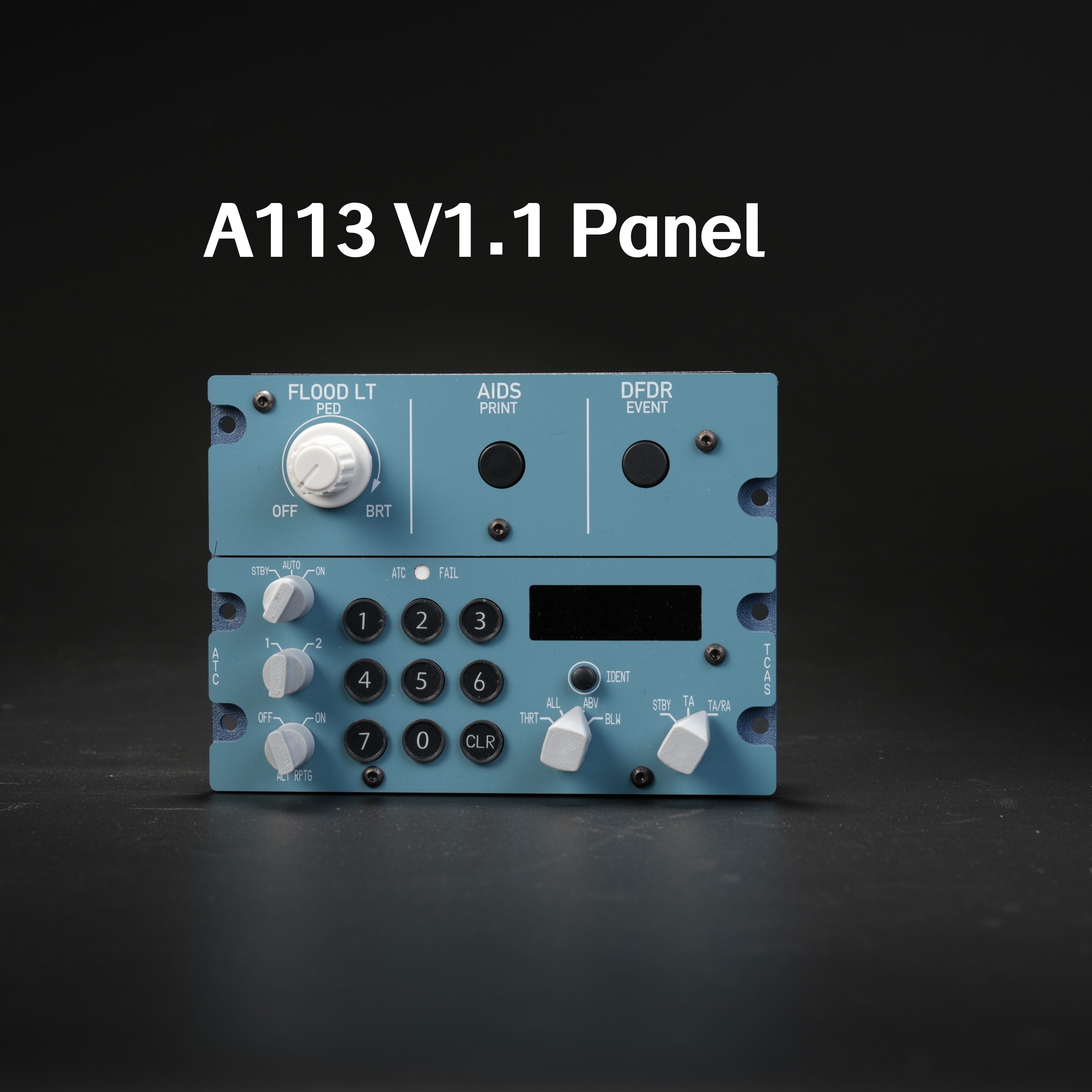 Rowsfire A113 1:1 A320 ATC, Lighting & DFDR Panel | MSFS