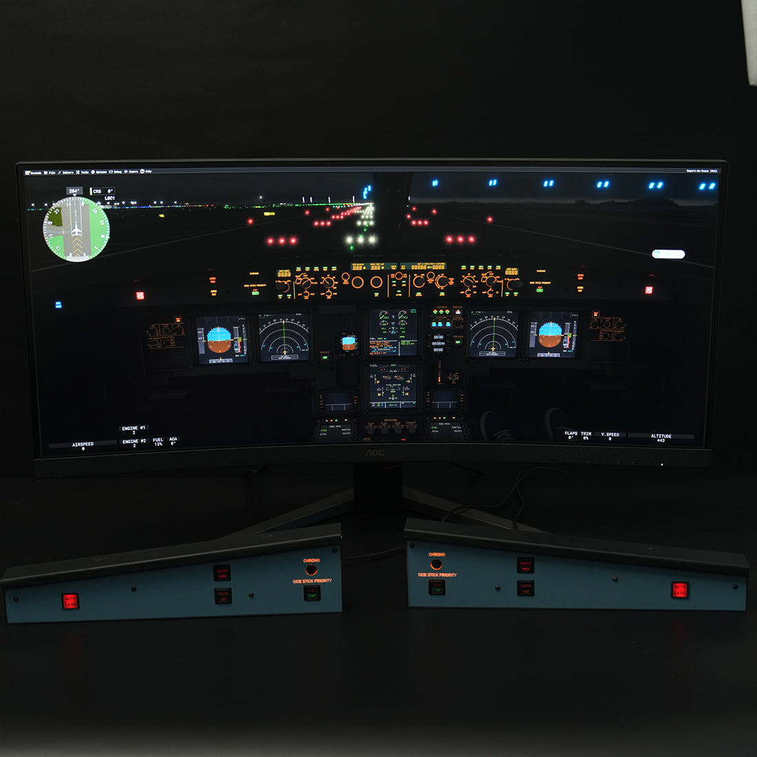 Rowsfire A117 A320 Glareshield Warning Panel — 1:1 Scale