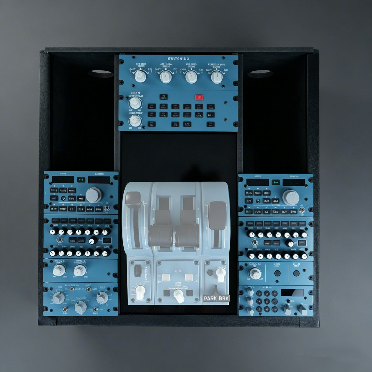 Rowsfire A110 A320 center pedestal fitted with A109, A111, A112 and A113 panels