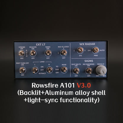 Rowsfire A101 A320 mini Light Overhead Panel (OVH) - Rowsfire