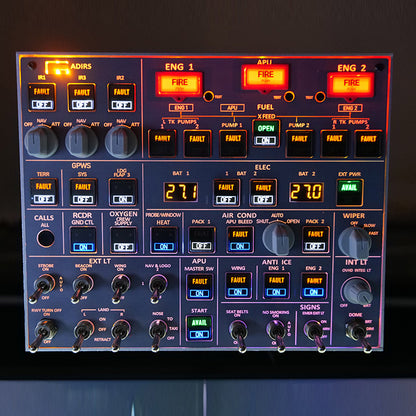 Rowsfire A107 A320pro/A320 MAX Light Overhead Panel (OVH)-Presale