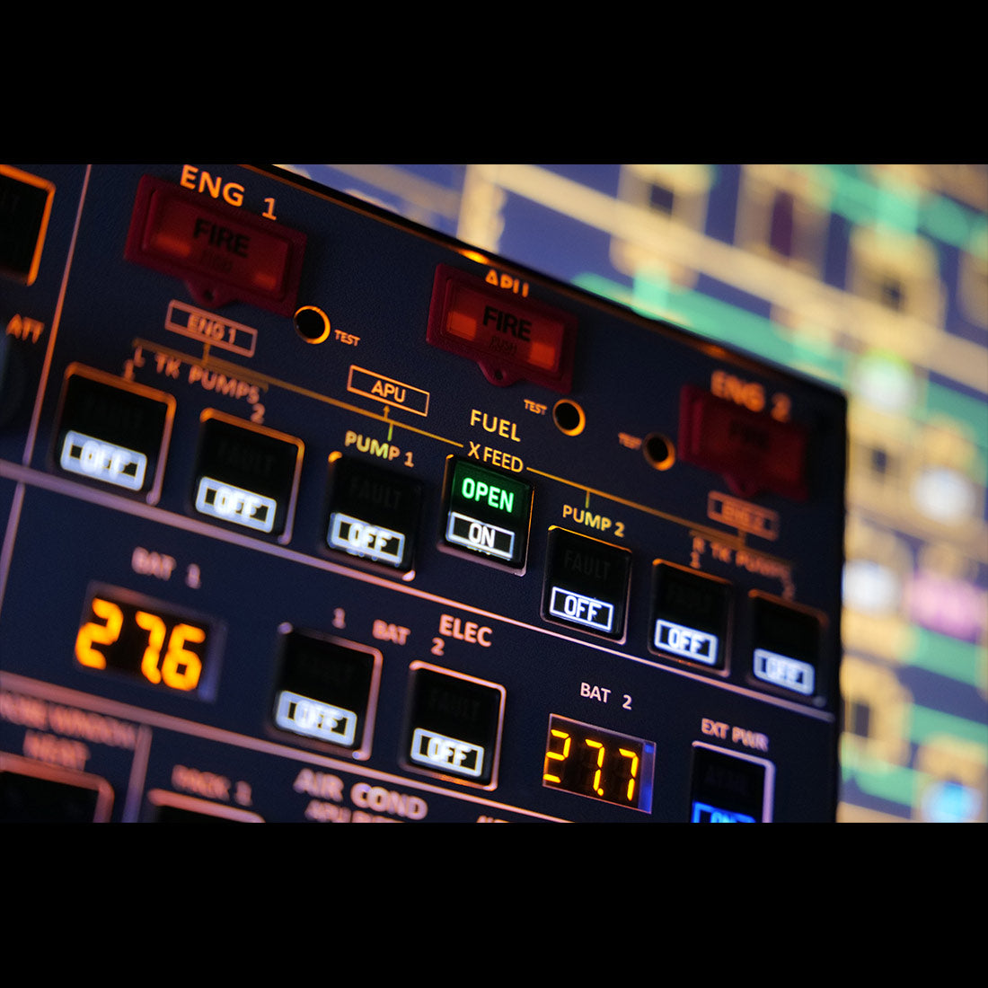 Rowsfire A107 A320pro/A320 MAX Light Overhead Panel (OVH)-Presale