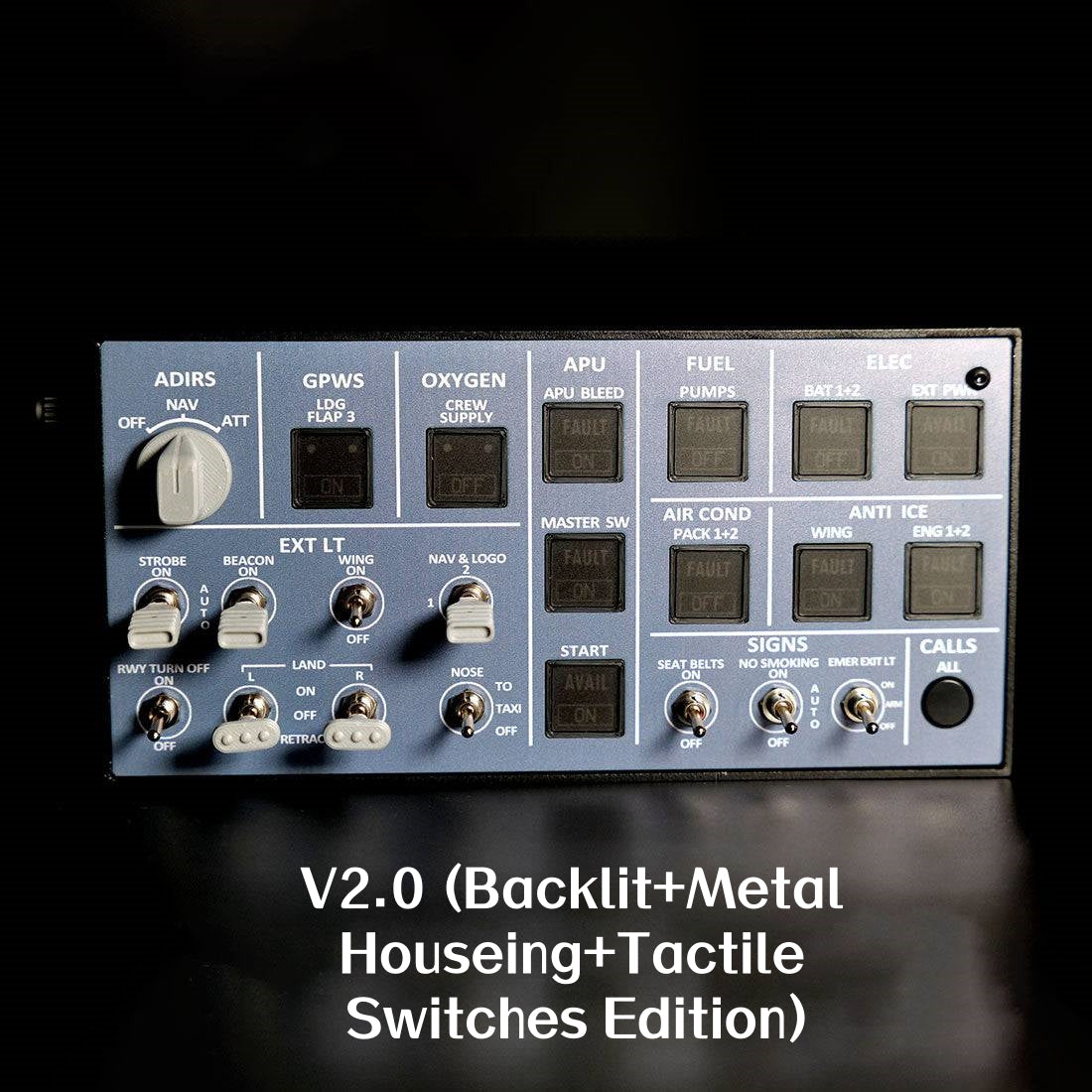 aoaoページ Rowsfire A106 A320 Overhead Panel | Backlit Aluminum, MSFS